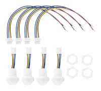 YINETTECH Lot de 4 Interrupteurs de Détection de Mouvement Infrarouge AC 110-220 V avec Capteur PIR Intelligent pour Lampe à économie d'énergie Et Plafonnier LED