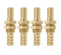 YINETTECH Lot de 4 raccords cannelés en laiton de 10 mm pour tuyau, carburant, eau, air, bateau, plomberie