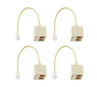 YINETTECH Lot de 4 répartiteurs téléphoniques bidirectionnels mâle vers femelle RJ11 6P4C