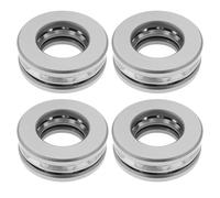 YINETTECH Lot de 4 Roulements à Billes Axiaux à Gorge Profonde 51204 Roulements à Billes Axiaux 20x40x14 Mm Roulements en Acier pour Pompe à Cric de Plateau Tournant de Four