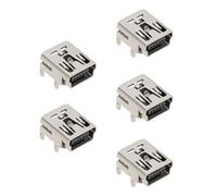 YINETTECH Lot de 5 connecteurs de charge pour microphone Mini USB 5 broches 4 pieds Compatible avec Blue Yeti Classic Mic