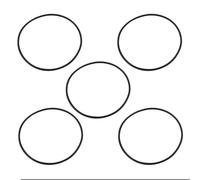 YINETTECH Lot de 5 joints toriques de rechange OR-34 151120 compatibles avec boîtier de filtre à eau Pentek, 98 x 105 x 3,5 mm