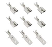 YINETTECH Lot de 50 Connecteurs à Sertir Plats de 6,35 Mm Cosses Plates de 1,0 à 2,5 Mm² pour Câbles électriques Adaptés Aux Câbles Automobiles Et électriques