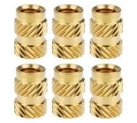 YINETTECH Lot de 50 inserts filetés moletés en laiton M5 5 x 10 x 7 mm pour prototypes d'impression 3D en plastique