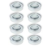 YINETTECH Lot de 8 roulements de roue robustes OD 35 mm ID 16 mm H 12 mm pour la plupart des modèles de chariots lourds Argenté