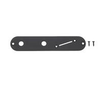 YINETTECH Plaque de commande inclinée noire 160 x 32 mm compatible avec les guitares électriques Fender Telecaster