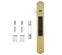YINETTECH Portes et Fenêtres Coulissantes ensemble Serrure de Porte Coulissante en Verre Support en U Remplacement de Porte Coulissante Fenêtre Mobile Crochet de Porte Serrure, Or