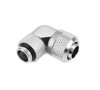 YINETTECH Raccord à compression argenté 90 degrés G1/4 ID 10 mm OD 12,7 mm Compatible avec EKWB Compatible avec Corsair