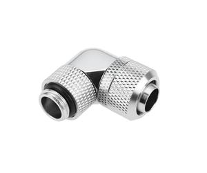 YINETTECH Raccord à compression argenté 90 degrés G1/4 ID 10 mm OD 12,7 mm Compatible avec EKWB Compatible avec Corsair
