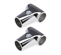 YINETTECH Support d'affichage Pince T Rod Poteau Support Connecteur Diamètre Intérieur 25mm Forte Maintien pour Tringle de Douche Séchoir Échafaudage Composite Raccords de Tuyauterie Tube