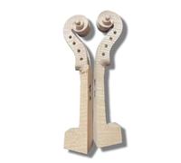 Yinfente Manche de violon 4 cordes en bois d'érable flammé finition naturelle Pièces de violon à faire soi-même (4/4)