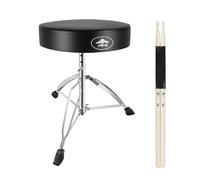 yinfente Tabouret de batterie pour batteur, siège rembourré avec pieds antidérapants, hauteur réglable, double base de soutien
