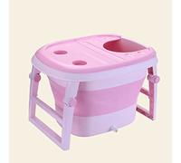ying Baignoire pliante portative de bébé grand espace d'isolation approprié pour les enfants 0-10 Ans Size75 * 56 * 47cm (Couleur : Rose)