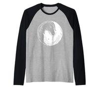 Ying Yang Chevaux Amoureux des Chevaux équitation Manche Raglan