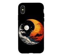 Ying Yang Energy Meditation Aquarelle Tai Chi Jour et Nuit Coque pour iPhone X/XS