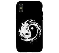Ying Yang Flow State Aquarelle de méditation Tai Chi Homme Femme Coque pour iPhone X/XS