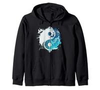Ying Yang Tai Chi Balance Taoisme Méditation Eau Flow State Sweat à Capuche