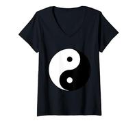 Ying & Yang Tai Chi Peace chinois Feng Shui Bagua Daoïsme T-Shirt avec Col en V