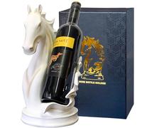 YINGAVERSAI Support de bouteille de vin,Statue de cheval de table pour la maison, la cuisine, la cave à vin,Organiseur de rangement décoratif,Sculpture de cheval,Cadeau pour filles, femmes,Blanc