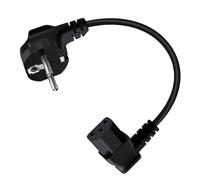 YINGAYOU Cable Alimentation C13 Coudé 10A 250V Câble C13 Coudé Cable Type F Coude CEE 7/4 pour PC, TV, Moniteur, Projecteur (Noir, 1 m)