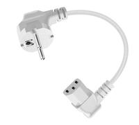 YINGAYOU Cable Alimentation C13 Coudé 10A 250V Câble C13 Coudé Cable Type F Coude CEE 7/4 pour PC, TV, Moniteur, Projecteur (Blanc, 1 m)