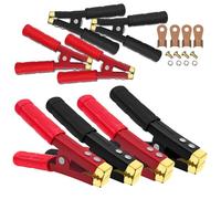 YINGAYOU Pince Crocodile Batterie 1000A Pince Chargeur Batterie Voiture 16cm Cuivre Pur, avec Poignée en Caoutchouc Gaine Isolante pour Batteries de Voiture Câbles de Démarrage (2, 1000 A)