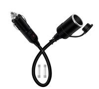 YINGAYOU Rallonge Allume Cigare 12V 24V Extension Allume Cigare 16AWG 15A avec LED équipé de Fusible 15 A/15 A pour Voitures, Camions, Camping Cars (0.3 m)