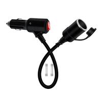 YINGAYOU Rallonge Allume Cigare avec Interrupteur 16AWG 15A Cable Allume Cigare Interrupteur 12V 24V avec LED Fusible pour Voitures, Camions, Camping Cars (0.3 m)
