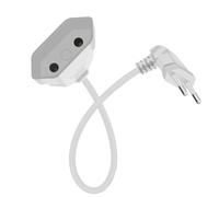 YINGAYOU Rallonge Electrique Euro 90 Degrés 2.5A 250V 625W Extentions d'alimentation Euro 2x0.75 mm² Rallonge Câble Euro,pour Une Utilisation en Intérieur PC,TV,Moniteur (Blanc, 0.3 m)