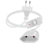 YINGAYOU Rallonge Electrique Euro avec Interrupteur 2.5A 250V 625W Rallonge Euro avec Interrupteur Cable Alimentation Euro 2x0.75 mm² pour Une Utilisation en Intérieur PC,TV, Moniteur (Blanc, 2m)
