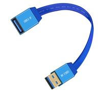 YINGAYOU Rallonge USB Plate 5Gbps USB 3.0 Extension Cable Plate 12 V 3 A pour Appareils Tels Que Disques Durs, Clés USB, Scanners, Etc (Blue, 2 m)