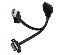 YINGAYOU Splitter USB3.0 Carte Mere USB 3.0 19/20 Broches Super Haute Vitesse 5 Gbps Avec Trous de Vis Fixes (30 cm)