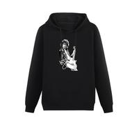 YINGBUFAN Men's Casual Shirt Jimmy Page 90s Gift Birthday Hoody Black L