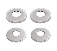 Yingcen 4 Pièces Rosace De Robinet Rosaces De Col En Acier Chromé Acier Inoxydable Rosace Arrondie pour Robinet pour Plaque De Douche à Valve De Radiateur, DiamèTre IntéRieur 26 Mm Et 34 Mm