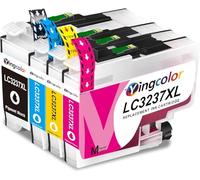 YINGCOLOR Cartouche Brother 3237 XL Compatible Cartouches d'encre Brother LC 3237 LC3237 pour MFC-J6945DW MFC-J5945DW HL-J6000DW J6947DW J6945DW J5945DW J6000DW J6100DW MFC-J6947DW HL-J6100DW, 4 Pack