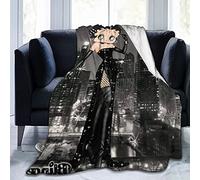 YINGD BeTty BooP Couverture ultra douce en micro polaire légère parfaite pour le lit, le voyage, le canapé, la chambre - Couverture chaude et confortable en peluche pour adultes ou enfants