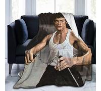 YINGD Bruce Lee Couverture polaire en flanelle super douce et confortable pour lit ou canapé Taille Queen size Toutes saisons