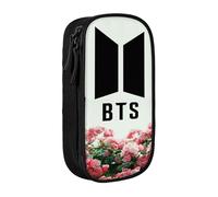 YINGD BTS Trousse à crayons Love Yourself grande capacité avec double fermeture éclair World Tour Jimin Suga V Jungkook RM Trousse à crayons Trousse de papeterie de bureau Trousse à cosmétiques Wi