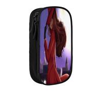 YINGD Carmen Sandiego Trousse à crayons avec poignée rembourrée - Facile à transporter - Tissu Oxford - Pour l'école, le bureau, les cours d'art, multicolore, Style européen et américain, rétro