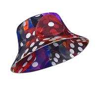 YINGD Chapeau bob pour jeux de dés - Chapeau cloche réfléchissant réversible imprimé - Chapeau de pêcheur léger pour l'extérieur - Chapeau de soleil pour homme et femme, #1022, taille unique