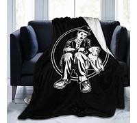 YINGD Charlie Chaplin Couverture en flanelle super douce et légère lavable pour lit et canapé 125 x 100 cm