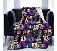 YINGD Chris Brown Couverture d'hiver en polaire ultra douce, légère et extra chaude pour canapé, lit, climatisation