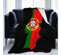YINGD Couverture en flanelle imprimée avec carte du Portugal - Anti-boulochage - Pour lit, canapé, salon, chambre à coucher - 127 x 101,6 cm