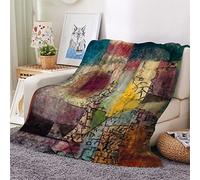 YINGD Couverture polaire en flanelle avec impression en microfibre moelleuse et légère, en peluche chaude pour adulte pour lit et canapé - Peinture abstraite Paul Klee