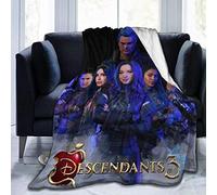 YINGD Descendants 3 Couverture chaude en flanelle ultra douce toutes saisons pour salon/chambre à coucher