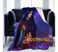 YINGD Descendants 3 Evie Couverture chaude en flanelle ultra douce toutes saisons légère pour salon/chambre à coucher