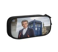 YINGD Doctor Who The Animated Series Trousse à crayons avec 3 compartiments en maille - Sac à fermeture éclair portable pour papeterie, bijoux, écouteurs (polyester)