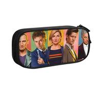 YINGD Doctor Who The Animated Series Trousse à crayons pliable de voyage - Tissu Oxford lavable pour stylos, câbles, petits accessoires
