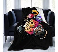 YINGD Donjons and Dragons Dices Couverture en micro polaire ultra douce réversible en peluche pour la maison, le lit, le canapé