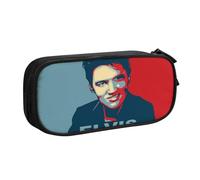 YINGD Elvis Presley - Trousse à crayons pour enfants et adultes - Polyester durable avec 5 porte-stylos et organiseur en maille (lavable), multicolore, Style européen et américain, rétro, moderne